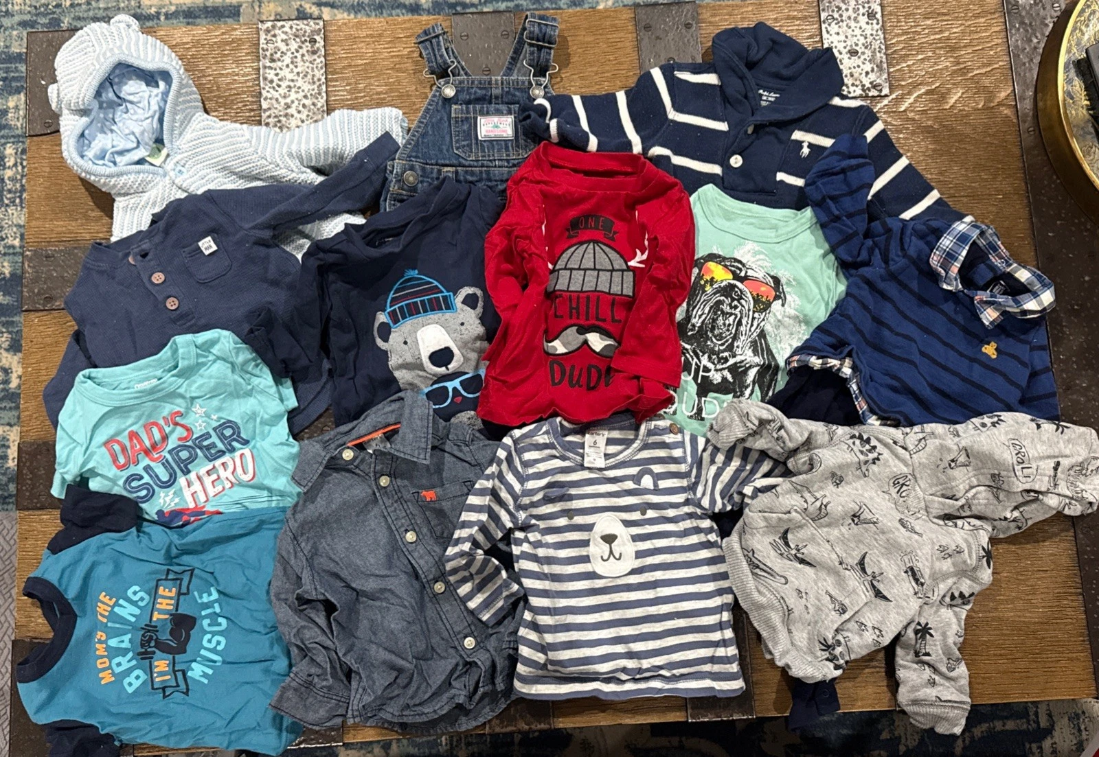 Baby Boy Clothing Lot Size 3-6 Months. (1) 6-12months Ralph Lauren Carter’s 13AB