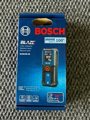 Bosch Blaze 100ft Backlit Laser Measure - Blue (GLM100-23)