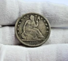 1866 S Motto US Seated Liberty Half 50c F/VF