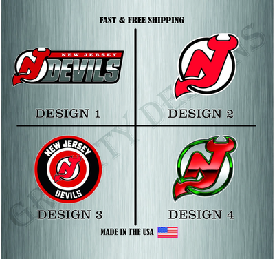 #ad NEW JERSEY DEVILS HOCKEY NHL LOGO VINYL STICKER DECAL CAR TRUCK WATER RESIST $4.14