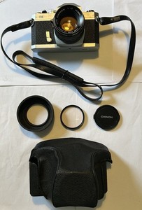 Chinon CS Camera 35mm SLR Camera Chinon Auto 1:17 F55 mm Lens + Accessories VG+