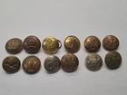 British Army Military Collection of Buttons Rare WW2 Vintage 25mm x 12