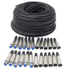 DIY Make Your Own Custom Length XLR Cable Kit 250 Ft of 28 AWG Balanced XLR C...