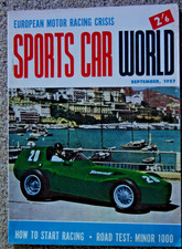 Sports Car World 1957 Sep Morris Minor 1000 Lycoming Fangio Giudizzolo Tom Clark