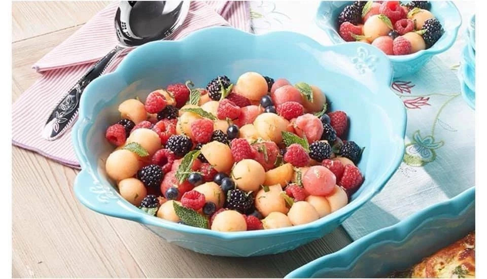 Princess House Marbella Aqua Serving Bowl (3264) for sale online