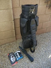 PRO SELECT Golf Club Cart Bag, black, 6-Way, MINT!!! plus EXTRAS!!!