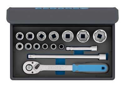 Gedore TC 19-MU-10 Socket Set 1/2'' Drive, 16 pcs