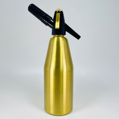 iSi Austria Soda Syphon gold Wasser Sprudler 1 Liter für CO2 Kapseln - Barbedarf
