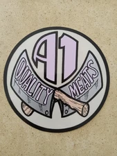 A1 Meats Wheels Skateboard sticker NOS 90s H-Street Dogtown vintage Powell