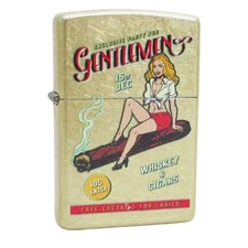 Zippo Oil Lighter American Processing WHISKEY AND CIGAR Z48267 125623 Free  Mail