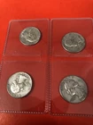 US Silver Quarters, Lot Of 4, WASH , Circ, 1964 Or Before.
