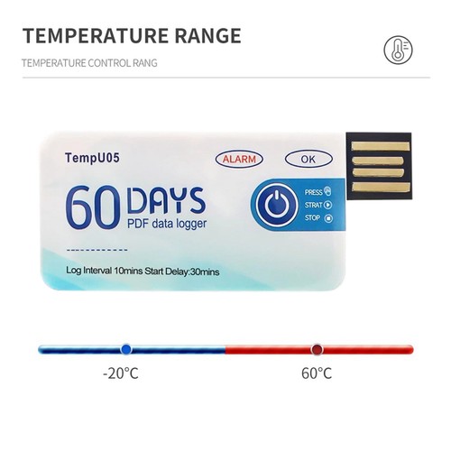 Temperature Analyzer TempU05 Temperature Data Logger PDF USB Z5P11425 - Foto 2 di 7