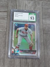 ALEC BOHM 2018 BOWMAN CHROME DRAFT REFRACTOR CSG 9.5 ROOKIE CARD.
