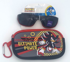 Sonic The Hedgehog Sunglasses And Case Set Ages 3+ 100% UV Protection Brand New