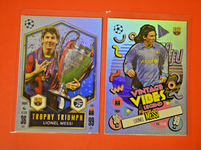 Topps Fußball Champions League Match Attax 24/25- 2 x Lionel Messi Vintage Vibes