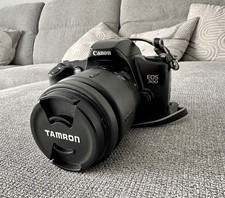 Canon EOS 500 Spiegelreflexkamera Analog mit Tamron Objektiv Schwarz