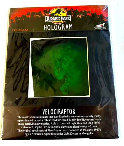 Jurassic Park  VELOCIRAPTOR Hologram - Original Packaging 1992