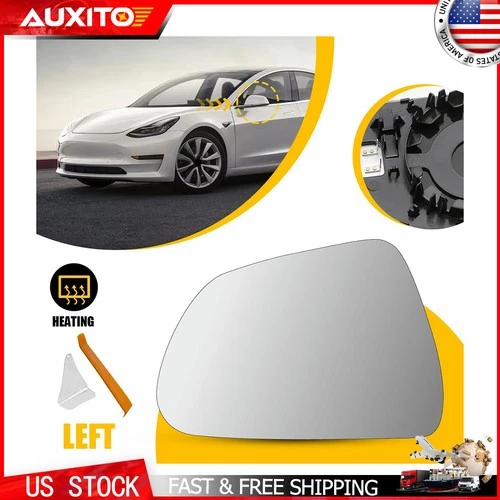 Left Side Heated Mirror Glass Backing Plate Driver for Tesla Model 3 2017-2023
