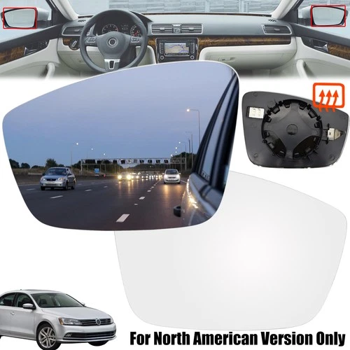 2PCS RH LH For VW Passat Jetta Beetle 2011-2019 Side Wing Mirror Glass Heated
