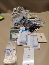Lot of 35 LANDLINE HOME TELEPHONE CORDS Cables Parts Wires Plugs replacement