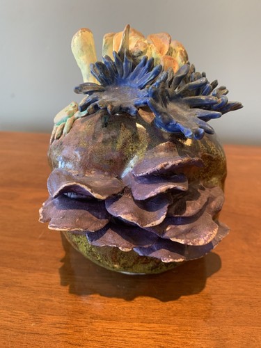 Volk Außenseiter Kunst Keramik Skulptur Meerestier Anemone Koralle Studiokeramik - Bild 4 von 5