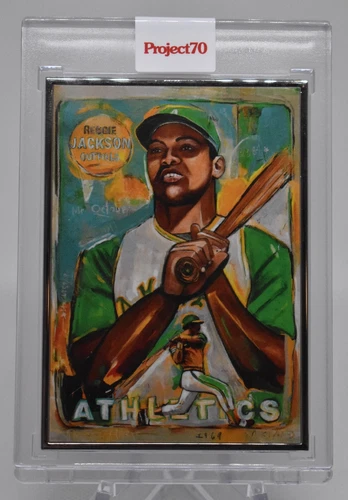 2021 TOPPS PROJECT 70 REGGIE JACKSON BY ANDREW THIELE - AP 1/51 SILVER FRAME #38