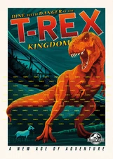 T-Rex Jurassic Park Universal Studios Attraction Poster