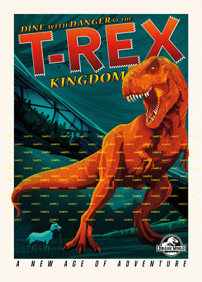 T-Rex Jurassic Park Universal Studios Attraction Poster | eBay