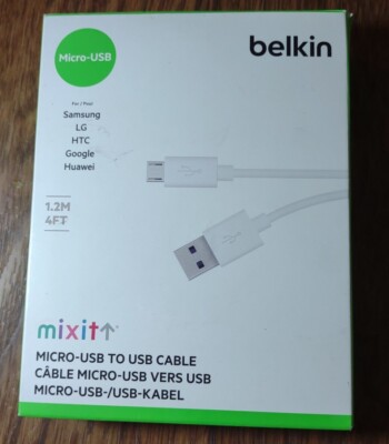 BELKIN MIXIT Micro-USB to USB Charging / Sync Cable 4 ft White