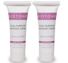 Biotone Dual Purpose Massage Therapy Cream - 2 x 7 Ounce Refillable Tubes