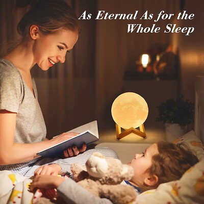 Regalos Originales Para Mujer Lámpara De Luna Personalizada 3D – Con Foto Y Texto, 16 Colores, USB Recargable, Control Remoto Lámpara Luna Personalizada