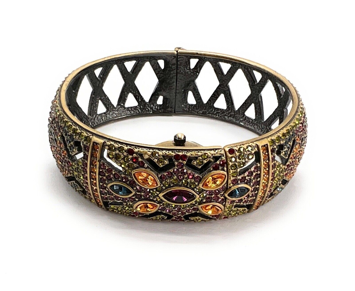 Heidi Daus Hidden Peek Watch in Bangle Bracelet Bronzetone  display picture 2