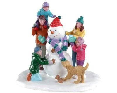 Lemax Weihnachtsdorf Familie und Schneemann Winter Deko Weihnachten Deko Figuren