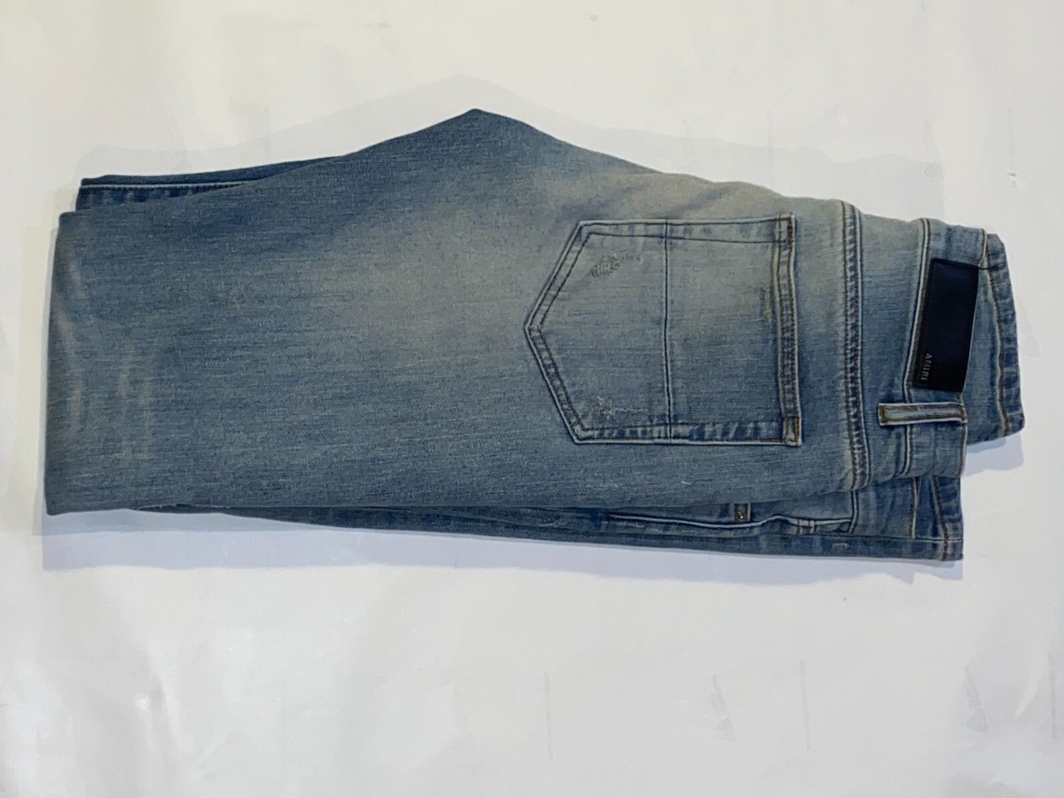 Blue AMIRI Skinny Stack Jeans Clay Indigo Size 29 (Italian Blue AMIRI Skinny Stack Jeans Clay Indigo Size 29 (Italian