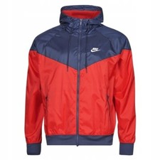 727324-660 Nike Sportswear Herren Jacke Windjacke leichte Jacke Rot Mit Kapuze