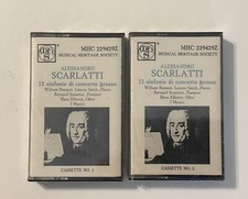 NEW Alessandro Scarlatti Classical Music Cassette Tapes Vol 1, 2. Sealed