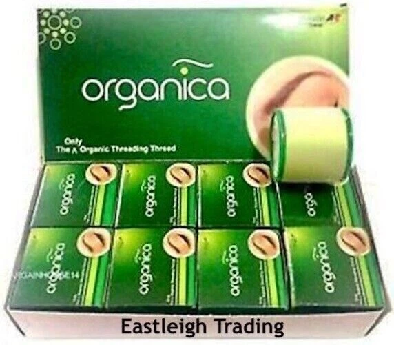 BOX OF OF 8 SPOOLS X 300M ORGANICA ORGANIC THREADING THREAD EYEBROW UPPER LIP