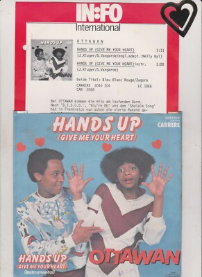7'' Ottawan  /  Hands Up (Give Me Your Heart)  mit Promo Info  Sheet 