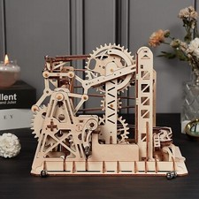 ROKR Marble Run 3D DIY Wooden Puzzle Model Kits for Teen and Adult-Lift Coaster