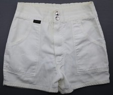 Vintage 1970s Girl's Wrangler High Rise Shorts Creme White Size 10 Msr 23x2