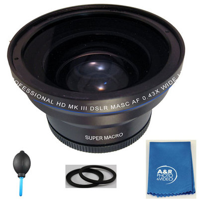 58MM 0.43x Pro HD Wide Angle Lens fisheye W Macro for CANON T8i 90D SL3 6D II 7D