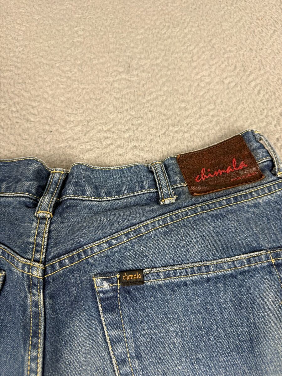 Chimala Selvedge Jeans Mens 32 Blue Faded Button Fly Wide Chimala Selvedge Jeans Mens 32 Blue Faded Button Fly Wide