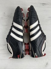 Adidas Adipure IV FG Cuero Rojo Negro Botines de Fútbol Botas de Fútbol Clásicas