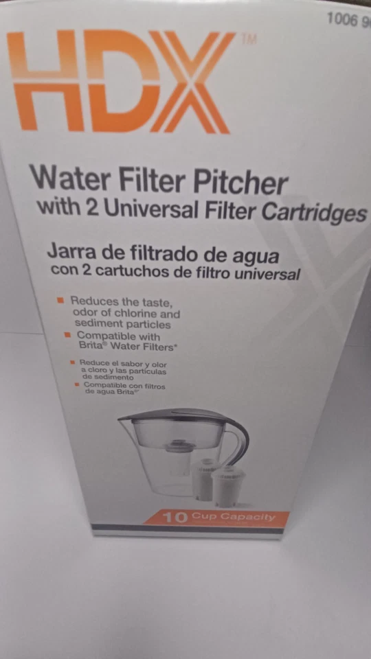 Water Filter Pitcher HDX (10 Cup Capacity) with 2 Universal Filter Cartridges - Image 4 of 4