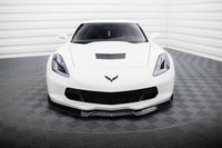 Front Ansatz V.2 FüR Chevrolet Corvette C7 Schwarz Spoilerlippe Schwert Spoiler