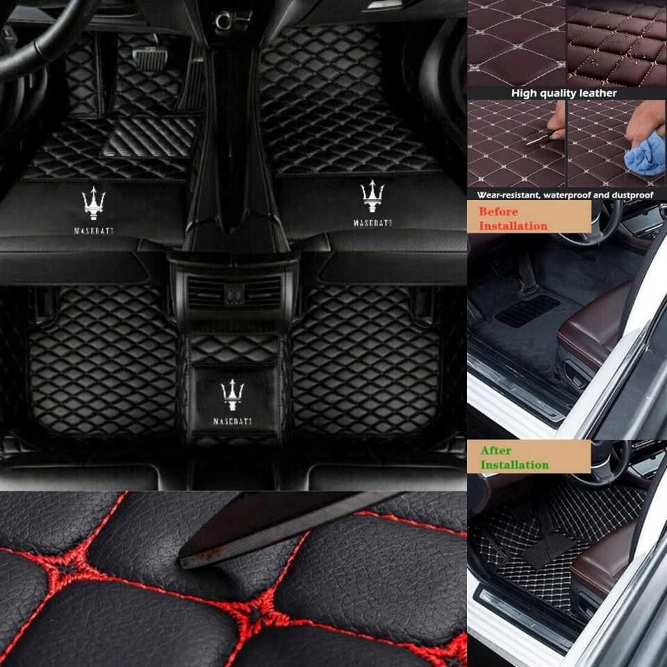 Fit For Maserati Quattroporte GranTurismo Ghibli Levante Grecale Car Floor Mats - Image 3 of 4