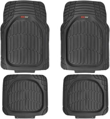 Motor Trend Heavy Duty 4pc Set of Rubber Car Floor Mats Black Fits Mercedes-Benz