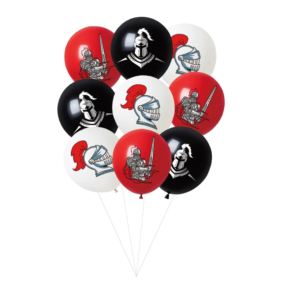 Caballero Globo Medieval Cumpleaños Fiesta Evento Festival Decoración Látex 18 piezas 12" Foto 3 de 4
