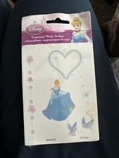 DISNEY Cinderella Temporary Body Stickers NEW IN PACKAGE Made In USA