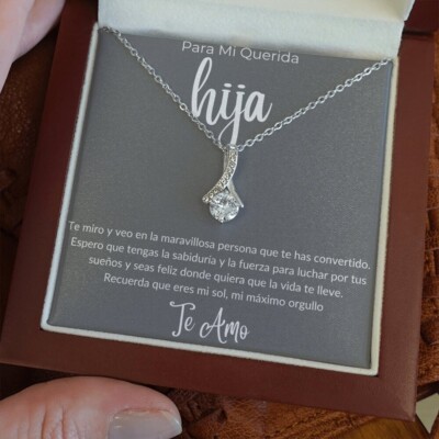 Regalos de padre a hija Regalo de papá Para Hija Navidad collar para mujer 